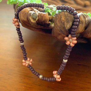 Boho Happy Daisy Bracelet-SoftPurple+Rose